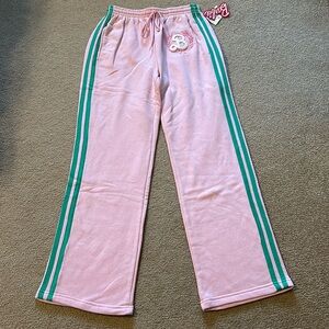Brand new Barbie pocketed track sweatpants